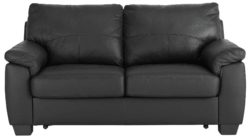 Home - Logan - 2 Seat Leather/Leather Eff - Sofa Bed - Black